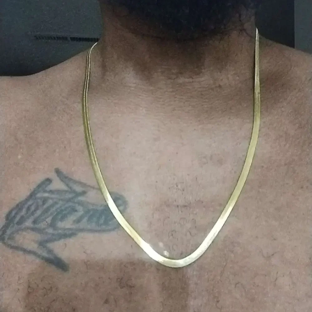 Herringbone 4mm golden necklace